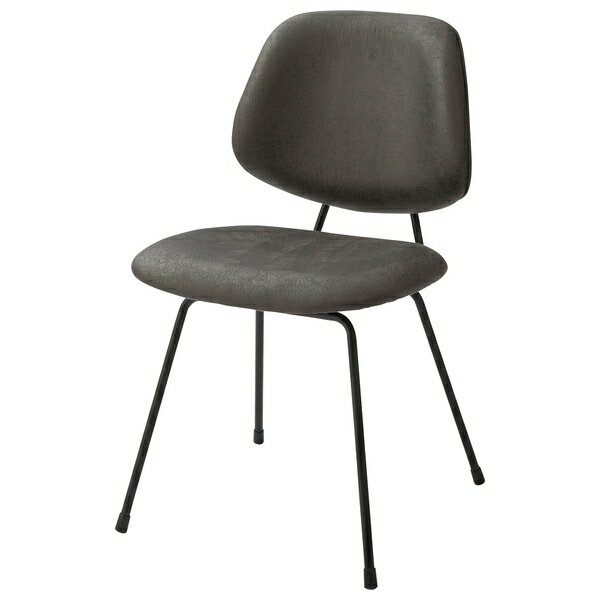 東谷 チェア チェア 椅子 チェアー ダイニング リビング ブラック スチール クロスレザー アームレス ゆったり ボリューム PC-78BK