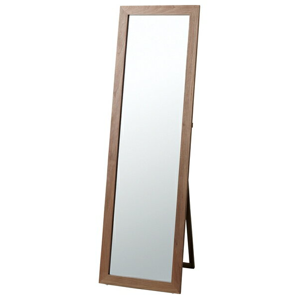 東谷 トリコ スタンドミラー 全身 姿見 収納付き 扉付き 鏡 シンプル ブラウン TSM-44BR