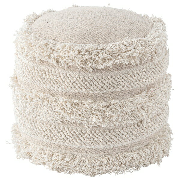 東谷 ラウンドスツール 丸型 北欧 円 シンプル オットマン ベージュ FAB-005A