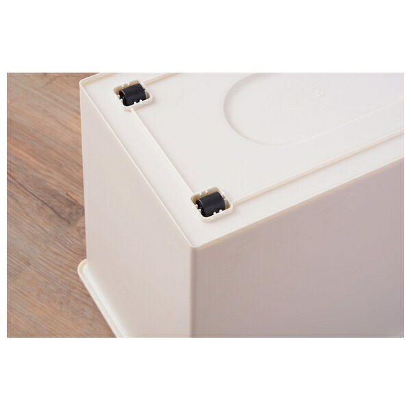 東谷 ゴミ箱 45L ダストボックス 屋外 屋内 スタッキング ごみ箱 スタッキングペール マット アースカラー LFS-761WH [3]