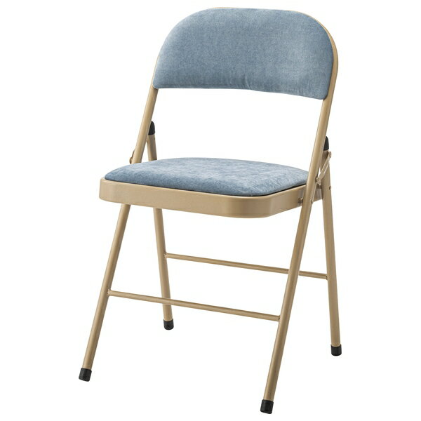 東谷 折りたたみチェア フォールディングチェア 椅子 イス パイプ スチール ベロア ファブリック おし..