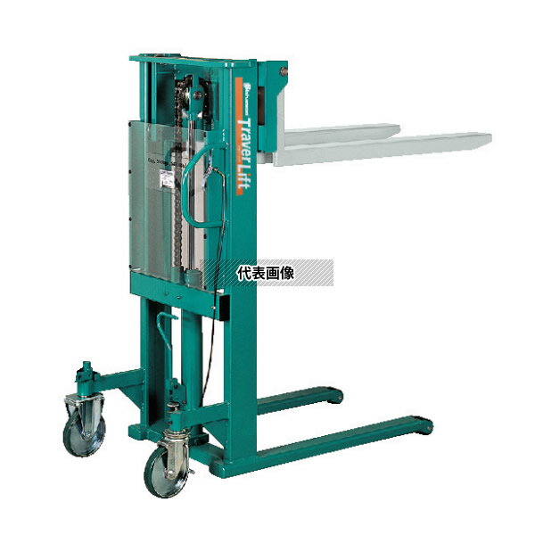 ビシャモン(スギヤス) 手動油圧式トラバーリフト (早送り装置付) STL38H フォーク形状:Y1タイプ 最大積載能力：380kg [法人限定][送料別途お見積り]