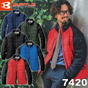 BURTLE(バートル) 7420 軽防寒ジャケット (ユニセックス) サイズ:S~5L カラー:5色 撥水・制電ケア