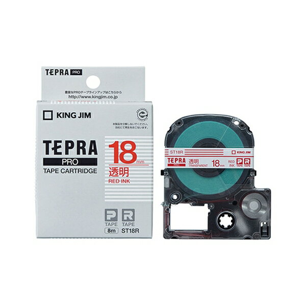 商品の特徴 キングジム ST18R テプラPROテープ透明ラベル 18MM 赤文字 目的に応じて使い分ければ、もっと便利で美しく。 製品仕様 JANコード：4971660769001