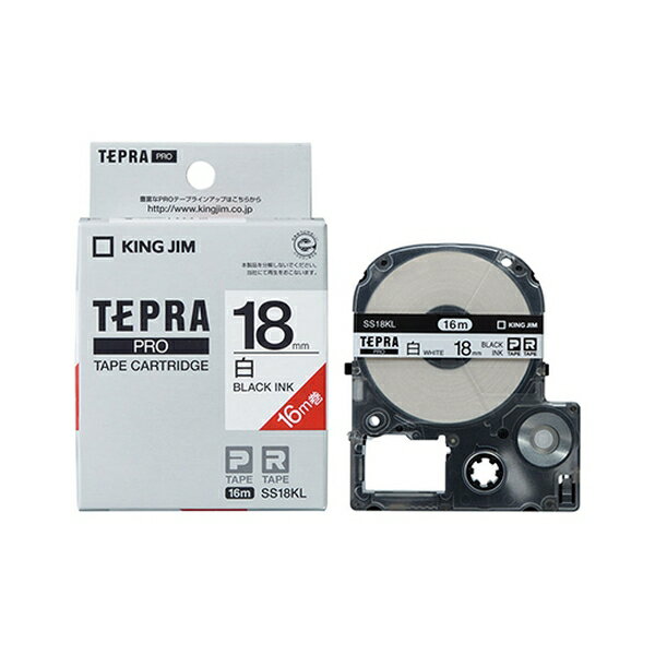 商品の特徴 キングジム SS18KL テプラPROテープ白ラベル 18MM ロングタイプ 目的に応じて使い分ければ、もっと便利で美しく。 製品仕様 JANコード：4971660762705