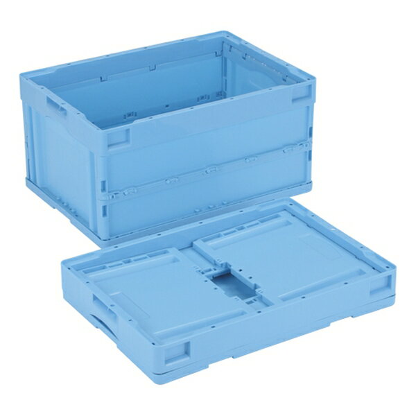 岐阜プラスチック工業 CB-S41NR(ブルー) 折畳みコンテナー 蓋なし ブルー CB-S41NR(ブルー)　5個セット