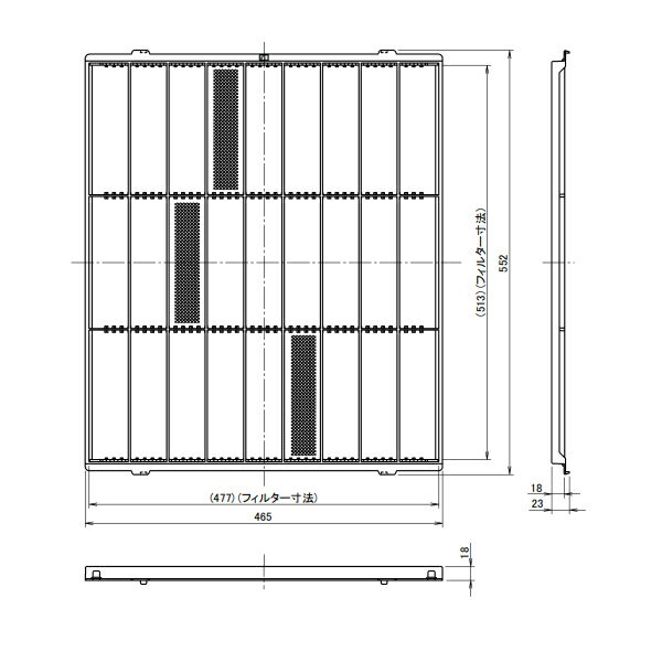 DAIKIN(ダイキン) 純正別売品 ロングライフフィルタ KAF550G224 オーケー器材