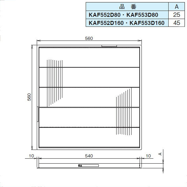 セミプロDIY店ファーストのオーケー器材 (DAIKIN ダイキン) 純正別売品 KAF553D80 高性能フィルター（90％） [法人限定]｜アングル2