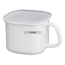 富士ホーロー ほうろう製 角型ミソポット N-KP 1200ml 186×143×H113mm ストックポット/保存容器 No.0220900