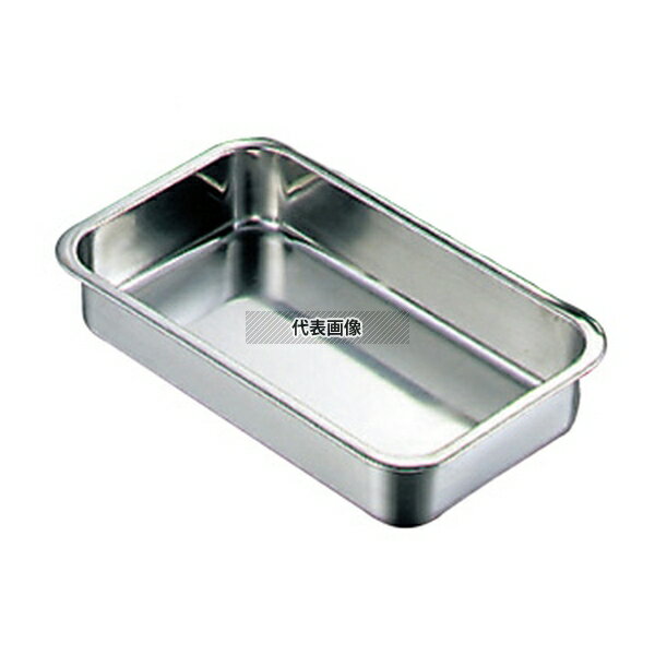 本間冬治工業 弁慶(BK) 18-8(ステンレス) 浅型 長バット 40型 400×240×66mm バット No.0293000