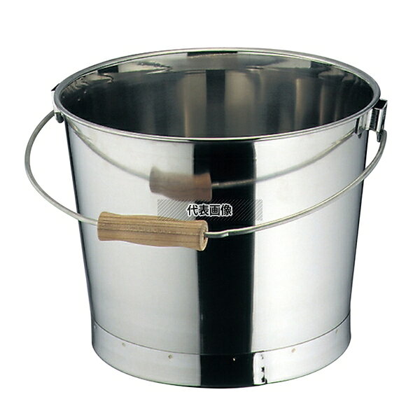 クローバー 18-8(ステンレス) プレス バケツ 目盛付 10L 10L バケツ No.0392000