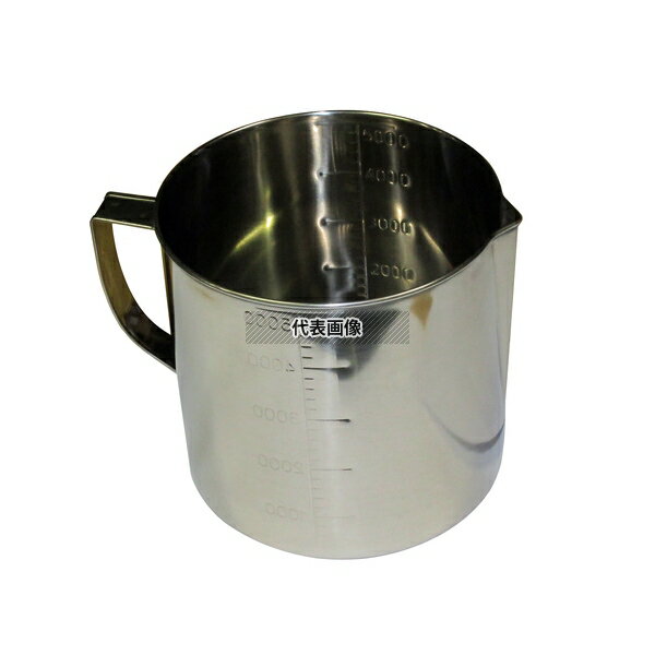 クローバー 18-8(ステンレス) 口付 計量水マス 5L φ190×H190mm 水マス No.0395500