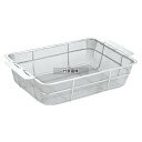 本間冬治工業 18-8(ステンレス) バットン 深型 8枚取(手付) 410×295×H100(手を含まない)mm ザル No.0437000