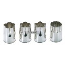 霜鳥製作所 18-8(ステンレス) 野菜抜型 4Pcsセット 小 No.134 No.0542900