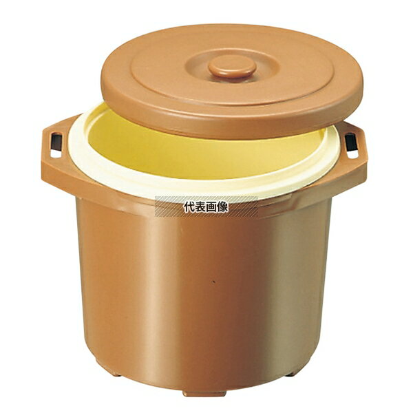 【5個セット】江部松商事 プラスチック 保温食缶 ゴハン用 DF-R2 小 D/B 1.3升 φ324×382×H180 保温食缶 No.0822100