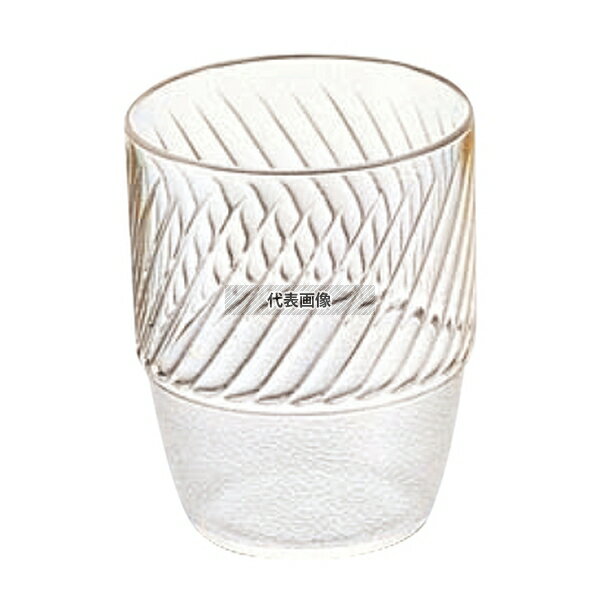 江部松商事 ポリカーボネイト 筋入コップ PC-22 クリア 195cc φ65×H80 コップ No.0897800