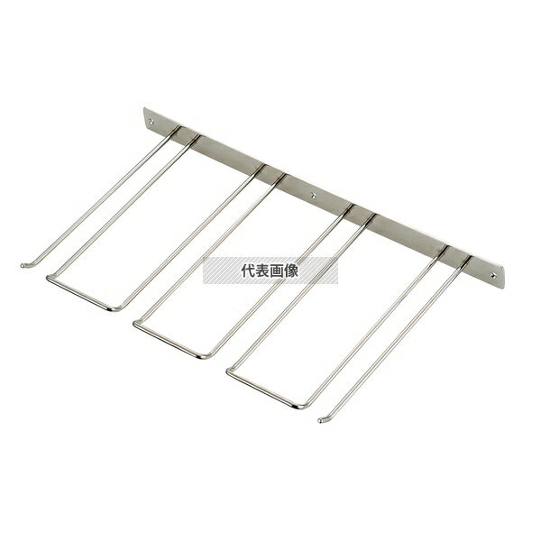 YUKIWA(三宝) UK 18-8(ステンレス) グラスフレーム壁掛型 4連 420×233×H30 ワイン/バー用品 No.1024910