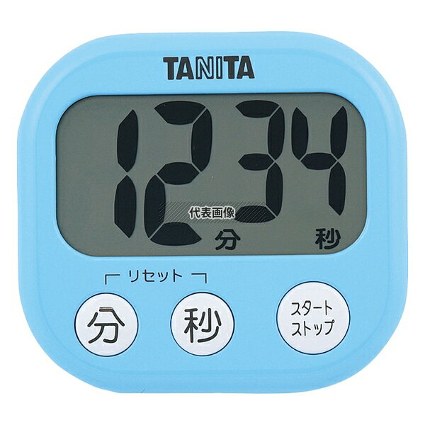 TANITA(タニタ) デカ見エタイマー 100分計 TD-384 アクアミントブルー D76×W82×H23.2mm No.1072990