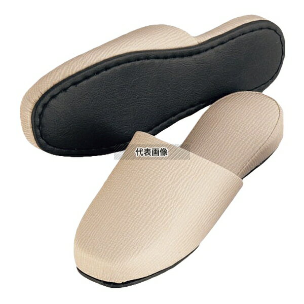 ビニールレザー メンズスリッパ ベージュ T-NRL-24 270 ユニフォーム No.1281990