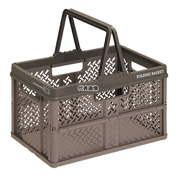 天馬 プロフィックス 折り畳みバスケット ハンドル付 L グレー 使用時:幅460×奥行310×高さ280 ディスプ..