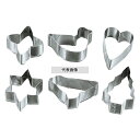 霜鳥製作所 18-8(ステンレス) クッキー抜型 6pcsセット No.140 製菓/ベーカリー用品 No.2601900