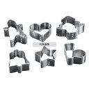 FK ブリキ クリスマス用 抜型 6pcsセット 星:55×55・ベル:60×53・ツリー:75×75・全てH23 製菓/ベーカリー用品 No.2602500