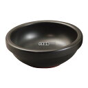 耐熱陶器 ビビンバ鍋 (黒) 大 φ205×H75 1000cc 卓上鍋/焼物用品 No.2907940