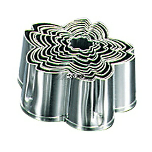 EBM(江部松) 18-0ステンレス パテ抜 桜 #5 高さ:H45 製菓/ベーカリー用品 No.3087805