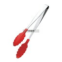 田辺金具 抗菌耐熱カラートング 大 レッド 30cm 全長:300 トング No.3431510