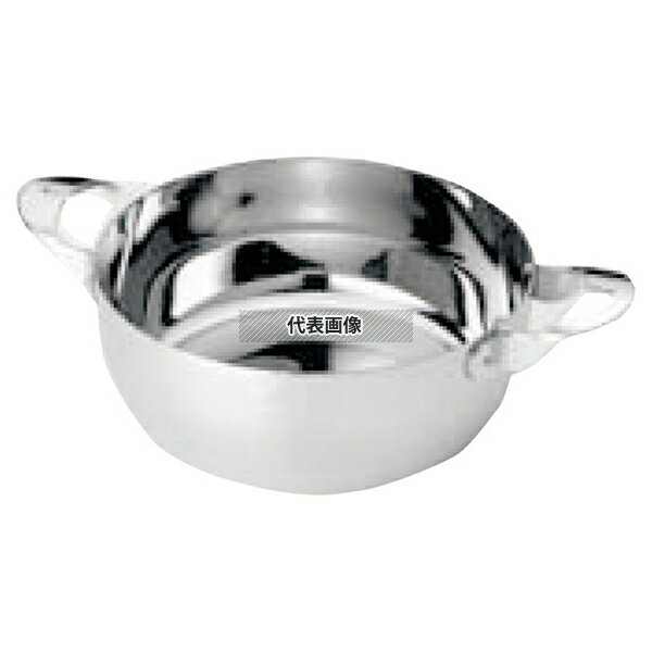 【2個セット】マルタマ(MA) 18-0 共柄 デンジ 両手鍋 (目盛付) 18cm 1.6L 底径:135 鍋全般 No.3646000