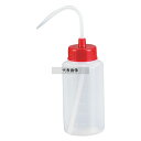 カラーキャップ広口洗浄瓶 500ml レッド 927-22-22-63 500ml φ78×H241 洗浄瓶 No.3875311