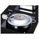 ハイパーラックス 丸型電磁サーバー ガラス蓋タイプ (油圧) 34cm HA-643GL 440×340×H160 サーバー No.3883400
