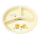 メラミン 子供食器 ひよこぐみ 三ツ仕切皿 小 J25HI 194×H28 皿 No.3952300