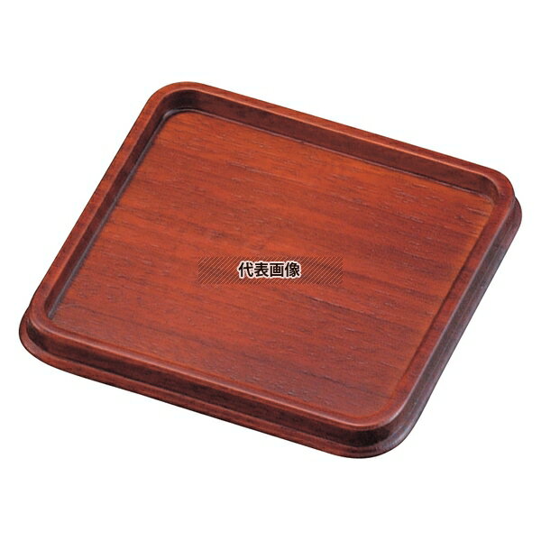 【5個セット】江部松商事 木製 カスタートレイ ET-15B (茶) 150×150 トレイ No.4483010