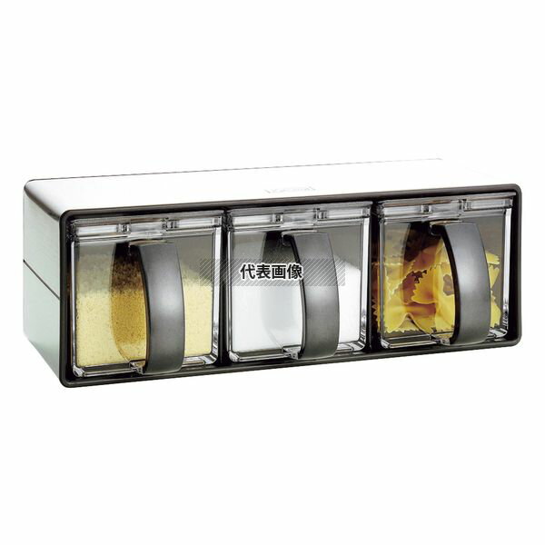 【2個セット】Nフォルマ 調味料ケース ステンレス3 112171 1920ml 300×151×H105 調味料入 No.4768640