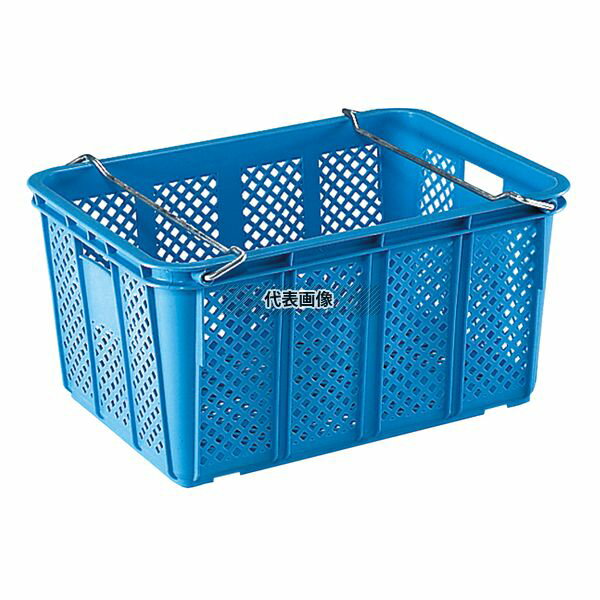 【2個セット】三甲 サンコー サンテナー A#80 スタッキング金具付BL PP 75.2L 664×...