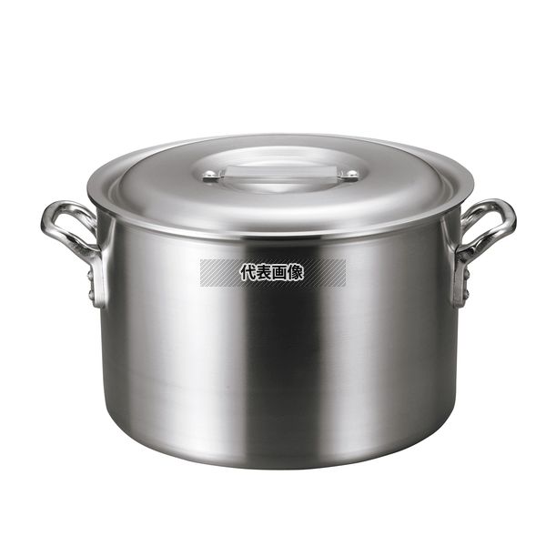 アルミ バリックス 半寸胴鍋 (磨キ仕上ゲ) 21cm 5.1L φ230 ガス専用 No.4975001 | 業務用 厨房用品 なべ 鍋