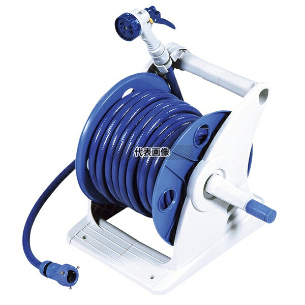 グリーンライフ ホースリール ジェニアス30 Gノズル GR30GNF 394×400×H400(ハンドル含む) 清掃/衛生用..