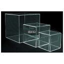 TOMOYA(友屋) アクリルBOX サイコロトーメー 4面体 51769-4 大 250×250×H250 ディスプレイ用品 No.5676320