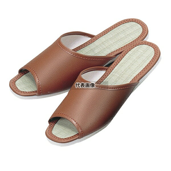 江部松商事 スリッパ (白厚底) S-123 ブラウン (013) カーフレザー 27cm スリッパ No.6546710