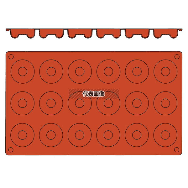 ガストロフレックス サバラン S (1枚) 2579.29 (18ヶ取) 300×175 焼き型 No.7422200