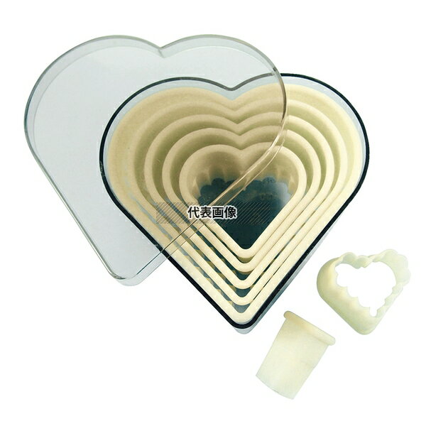 デバイヤー 樹脂製パテ抜 ハートギザ7pcsセット 4301.10 高さ:H35 製菓/ベーカリー用品 No.7825500