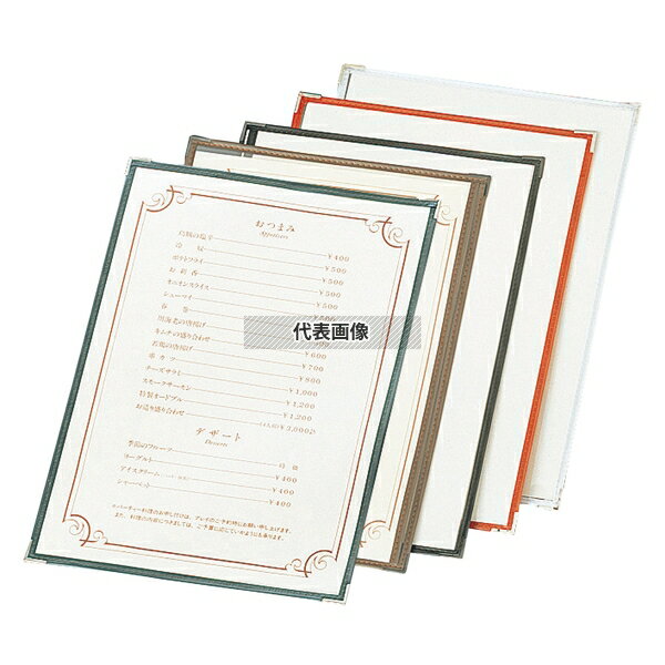 エイム クリアテーピング メニューブック TA-42 レッド 228×312 メニュー/卓上サイン No.7841000