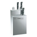 IKD 18-8(ステンレス) IKD 抗菌 PP板付 庖丁差 釘打式 小 2段 220×108×H370 砥石/庖丁差し No.8074200