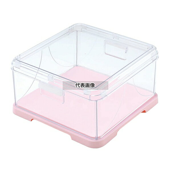 ワンタッチ折り畳み式 角 ケーキカバー ピンク 307×307×H166 カバー No.8220320