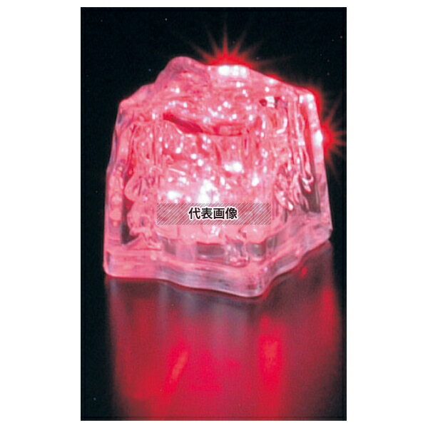 光る氷 ライトキューブ マックスタッフ 光る氷 ライトキューブ・オリジナル (24入) レッド 約35×35×35 No.8398410