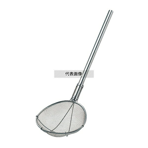 ThreeSnow(新越) TS 18-8(ステンレス) パイプ柄スイノー型給食用すくい網短柄 特大 荒目S 6.5メッシュ ..