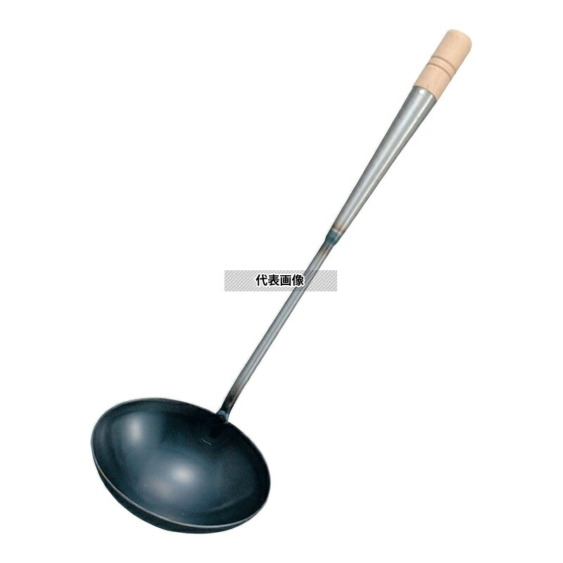 商品の特徴 製品仕様 ●英語商品名:EBM Iron Chinese Ladle S (φ107) ●商品ブランドシリーズ:EBM ●品名情報分解1 物:お玉 ●品名情報分解3サイズ:小 ●外寸:φ107/柄長:340 ●内寸:深さ：28/ ●重量:246g ●容量:150cc ●材質:ステンレス/木 JANコード：4548170002722
