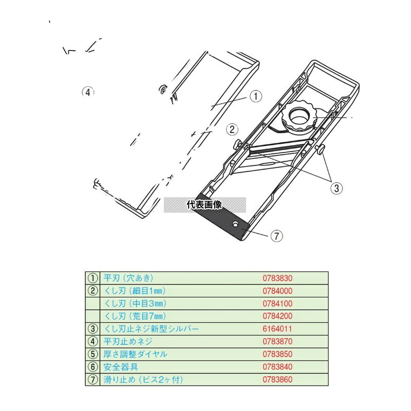 ベンリナー ベンリナー・受皿付兼用部品 替刃クシ刃 (細目1mm) 調理器 No.0784000 first23-16871240 セミプロDIY店ファースト パッケージ画像