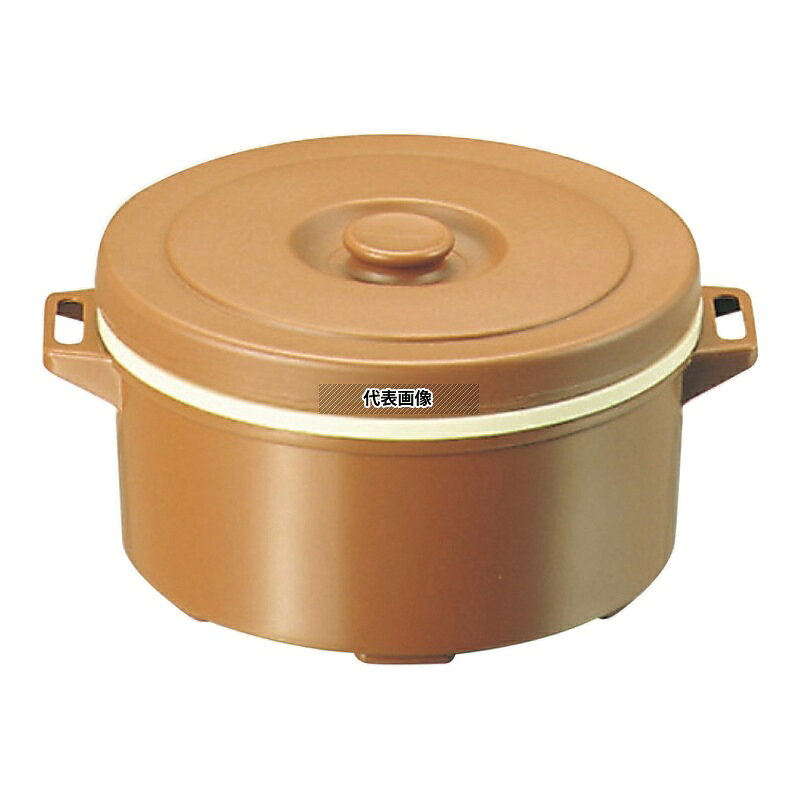 【2個セット】江部松商事 プラスチック 保温食缶 ミソ汁用 DF-M2 小 D/B 6.5L φ324×382×H118 保温食缶 No.0822400